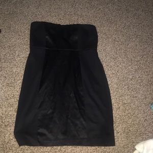 Strapless black dress